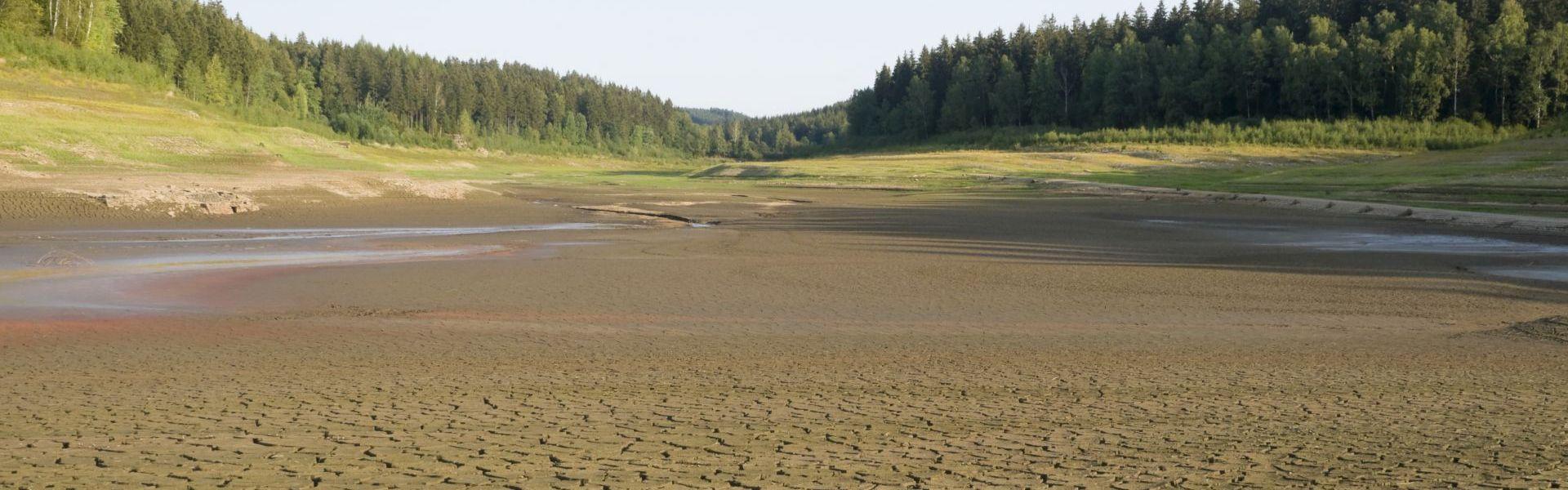 Dry reservoir after a great drought